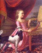 John Singleton Copley Young Lady with a Bird and a Dog Spain oil painting artist